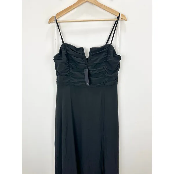 Lulus Sweeney Black Sleeveless Maxi Dress Side lit Chiffon Formal XL NWT - Image 6