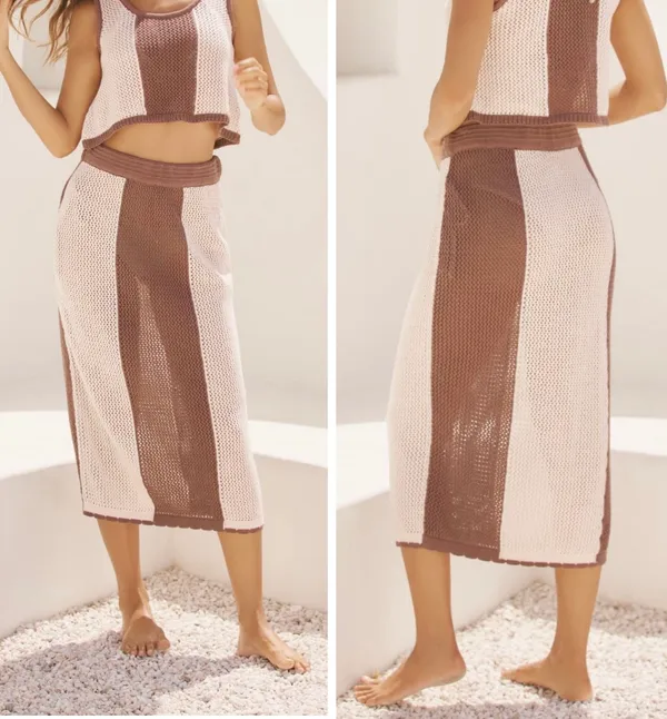 Anthropologie Mahila Crochet Midi Skirt, Size XL - Image 2