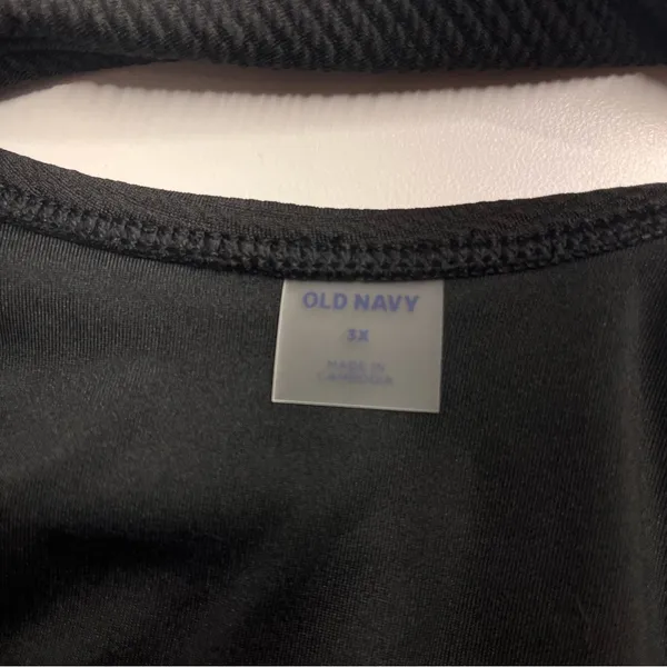 Old Navy black swimsuit one‎ piece crinkly size 3X removable pads clean crotch - Image 9