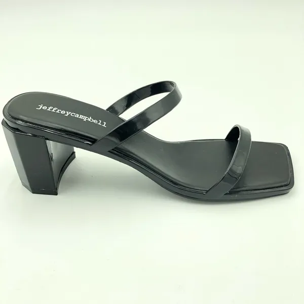 NWOT Black Jeffrey Campbell Jamm-3 Jelly Slide Sandal Heels Size 10 - Image 6