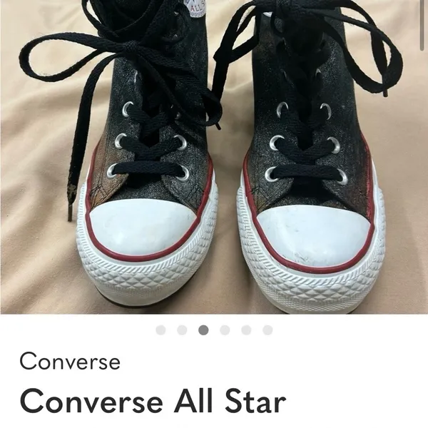 Converse All Star women’s Sneakers in Black and Red 7 - Image 3