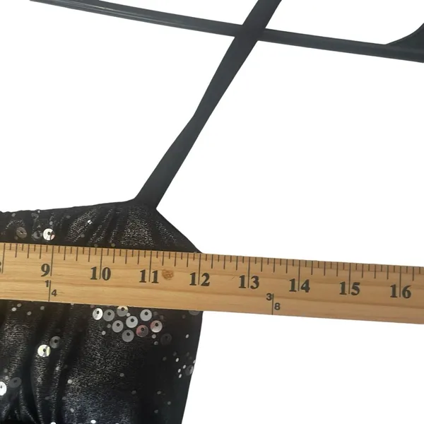 Rockin Town Y2k 2000s Size Small Sequin Whymsical‎ Feather Mini Going Out Dress - Image 7