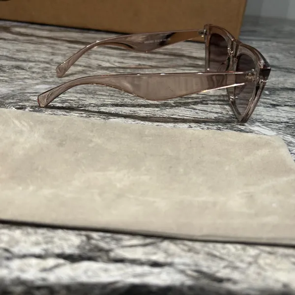 Stylish Transparent Sunglasses Brown - Image 8