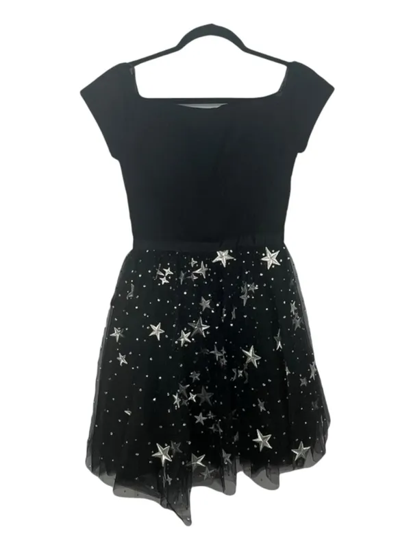 new Sherri Hill ★ 51505 ★ Off the Shoulder Tulle A Line Cocktail Dress ★ Black 4 - Image 5