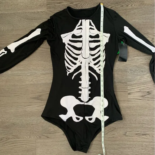 Tipsy Elves Sexy Skeleton Bodysuit Costume - Size M - Black - NWT‎ - Image 9