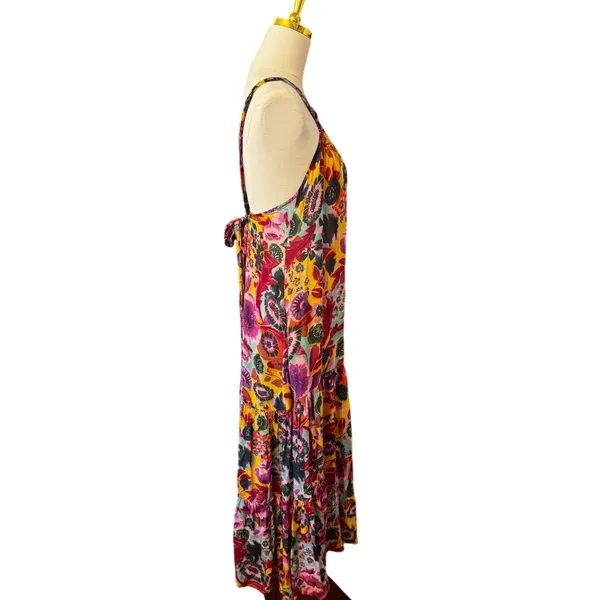 By Anthropologie Floral Modal Maxi Dress XXS Pockets Open Back Boho - Image 4