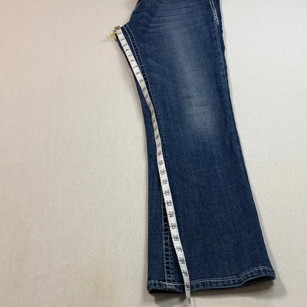 Rock & Roll Women's Dark Blue Boot Cut Jeans Size 31 - Image 10