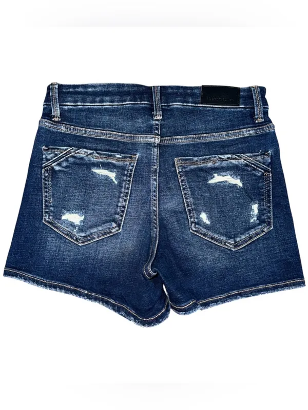 Buckle Black NWOT Fit No. 75 Stretch Jean Shorts 25 High Rise Distressed BBW1655 - Image 2