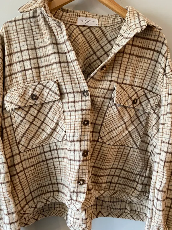 Carly Jean Los Angeles Plaid Jacket - Image 6