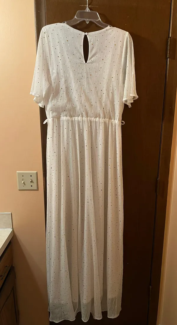 Baltic Born Grace Sparkle Gown in White & Gold - Image 8