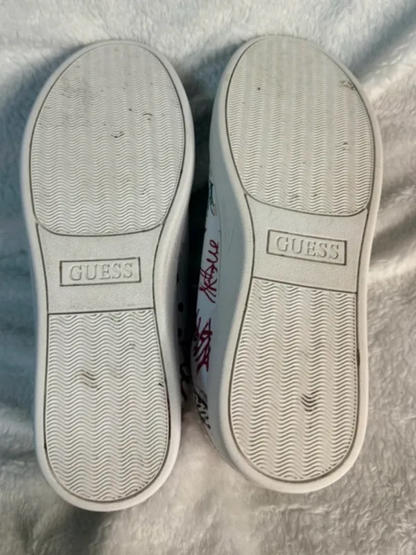 GUESS White Sneakers with Multicolor Graffiti Accents women - Image 5