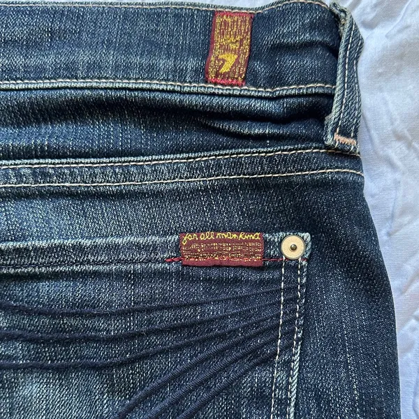 7 For All Mankind Dark Blue Capris - Image 3