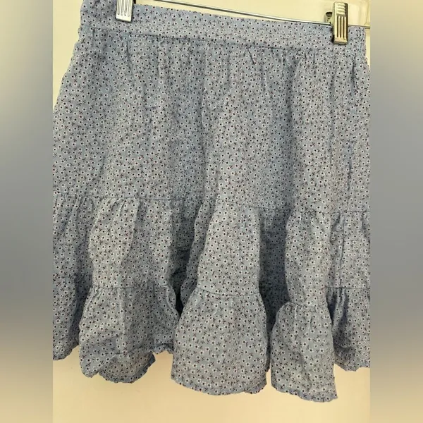 Princess Polly blue floral ruffle skirt size 4 100% cotton - Image 4