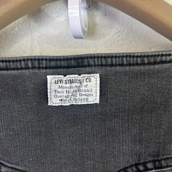 Levi's RTR Veda Denim Dress Charcoal Mini LBD Button Down Chrome Sz XS Jean gray - Image 8
