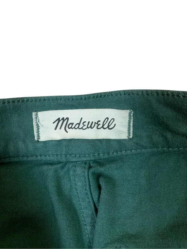 Madewell Emmett Wide Leg Crop Green High Rise Pants Casual Utility 28 - Image 2