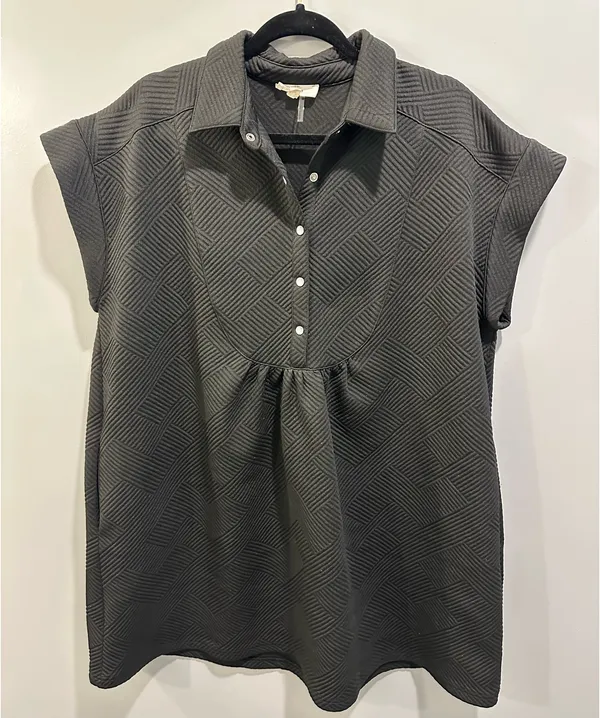 Entro Quilted Relaxed Fit Button-Detail Mini Dress - Image 5