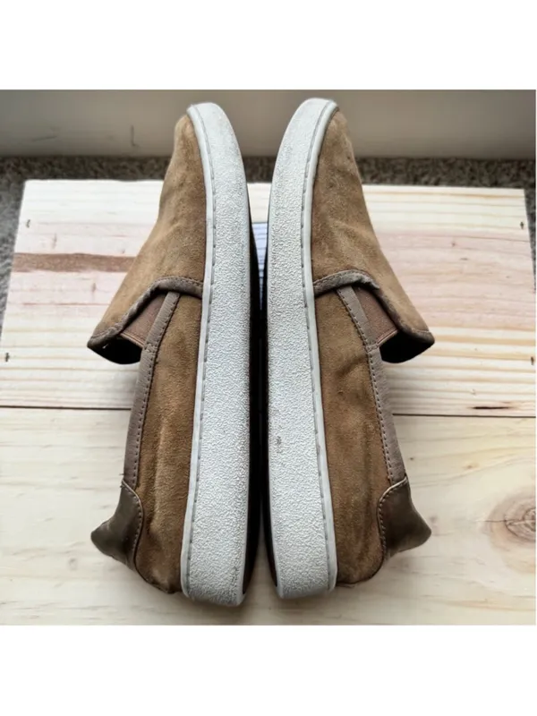 Women's UGG Cas Suede Sneakers Slip-On Shoes Size 8 Brown & Gold Leather - Image 5