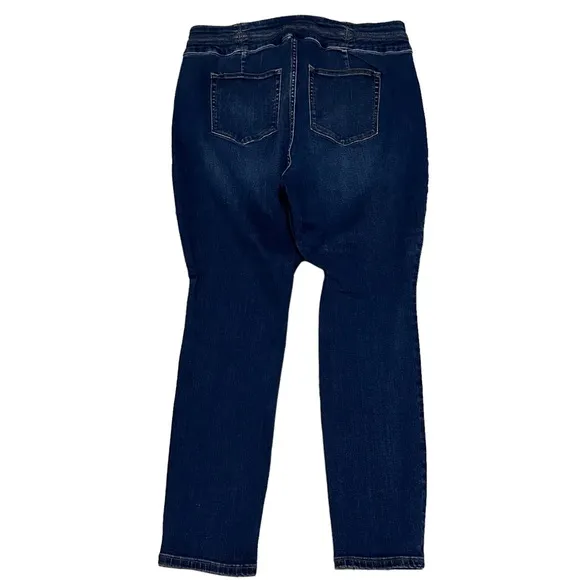 Free People Curvy High Rise‎ Lace Up Skinny Jeans Jegging Blue 35x29 - Image 2