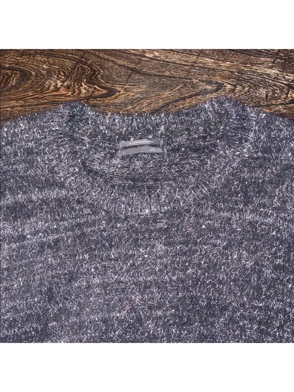 By Anthropologie Eyelash Knit‎ Mini Gray Silver Dress Size Large EUC - Image 4