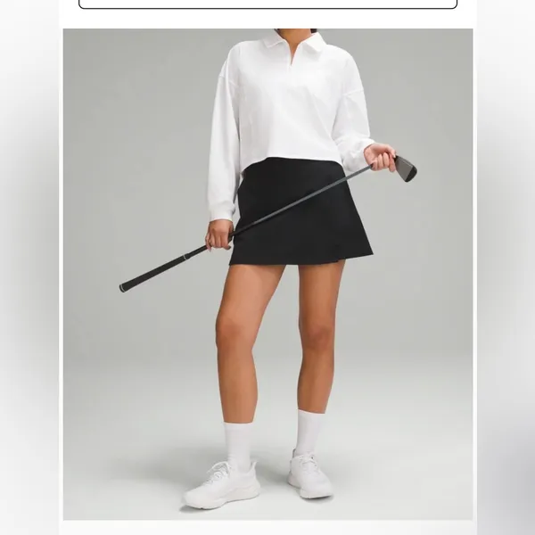 Lululemon NWT Wrap-Front Mid-Rise Golf Skirt / BLACK - Image 8