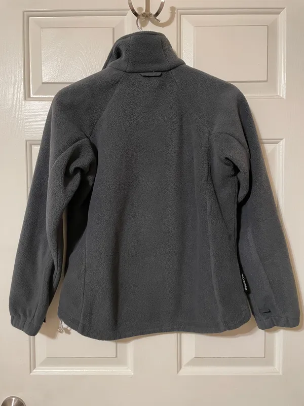 Columbia Jacket Women’s Small Gray Core Interchange Fleece Full Zip Coat Sweater Size Small - Image 8