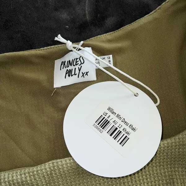 Princess Polly William Mini Dress in Khaki Size 8 New with tag - Image 9