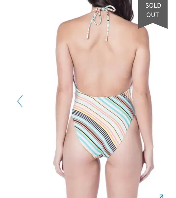 Bikini Lab striped one piece swimwear XL - Image 2