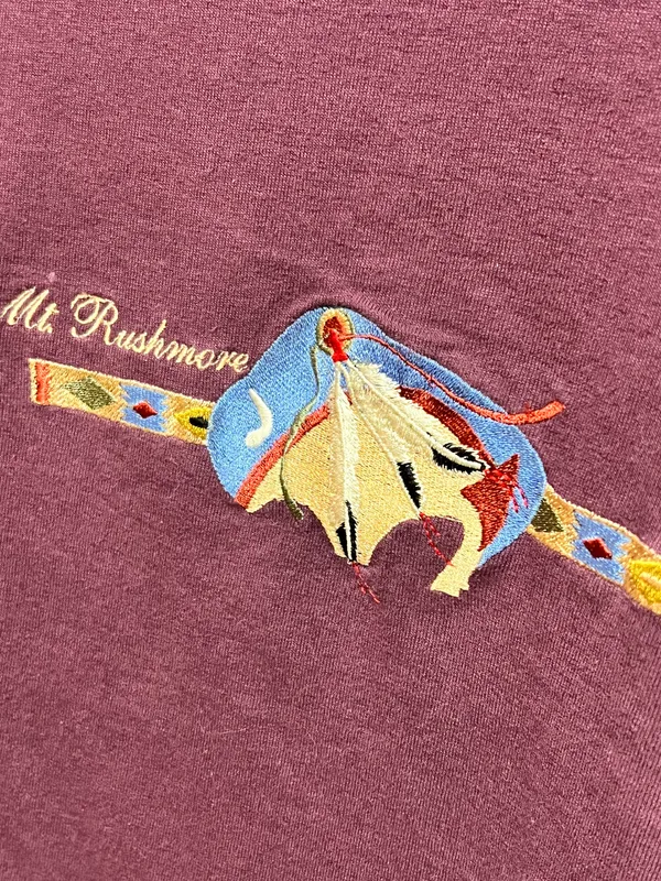Vintage Mount Rushmore Oversized Tee Purple Size XL - Image 4