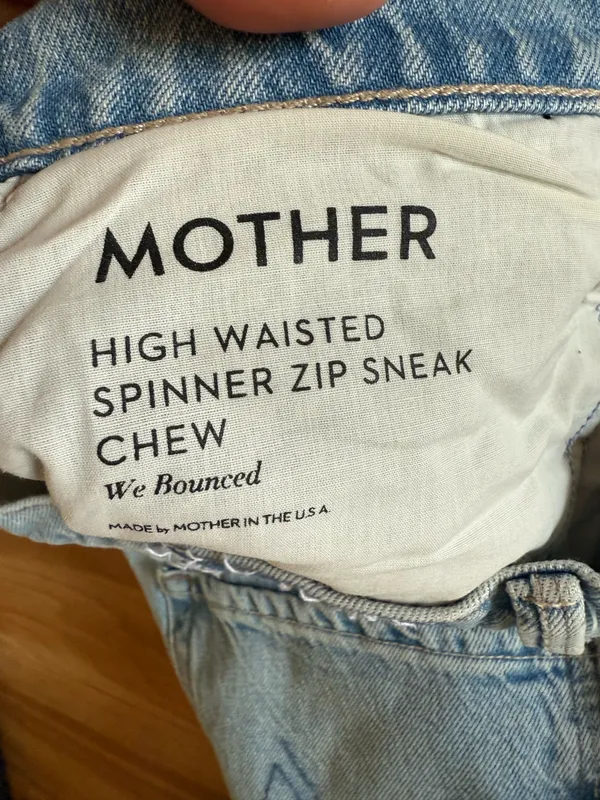 Mother NWT Awesome High Waisted Spinner Zip Sneak Chew in We Bounced - Size 31 - Image 6