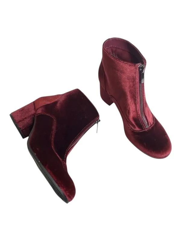 Circus by Sam Edelman new ❁ Vanessa Zipper Velvet Ankle Boot Booties ❁ Burgundy ❁ 6 - Image 11