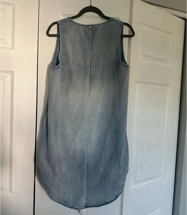 Cupshe Denim V-Neck Mini Dress - Image 4