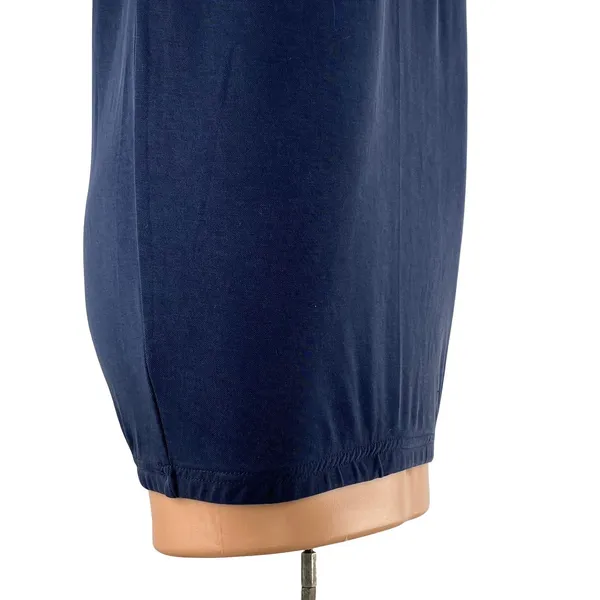 NEW Brandy Melville Women's Navy Blue High Waist Straight Midi Slip Skirt 24 - Image 3
