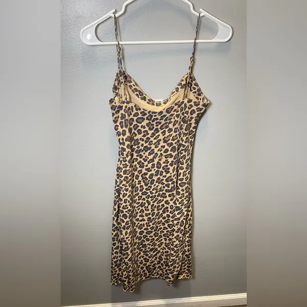 Abercrombie & Fitch NEW‎ Women's Leopard Slip Midi Dress Size Small - Image 2
