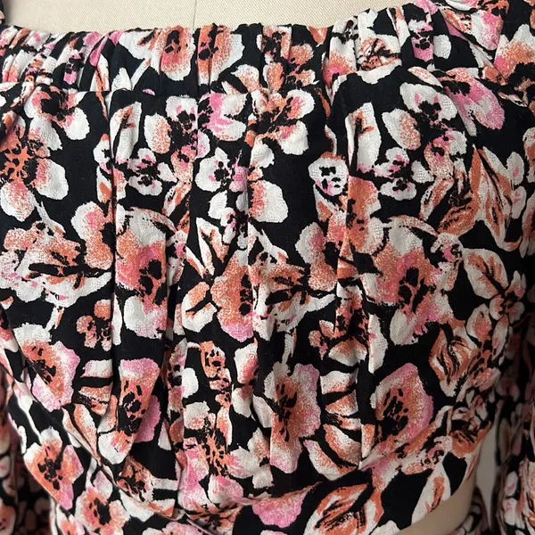 Free People Jael Printed Floral Mini Dress with Cutouts Size X-Small Small - Image 7