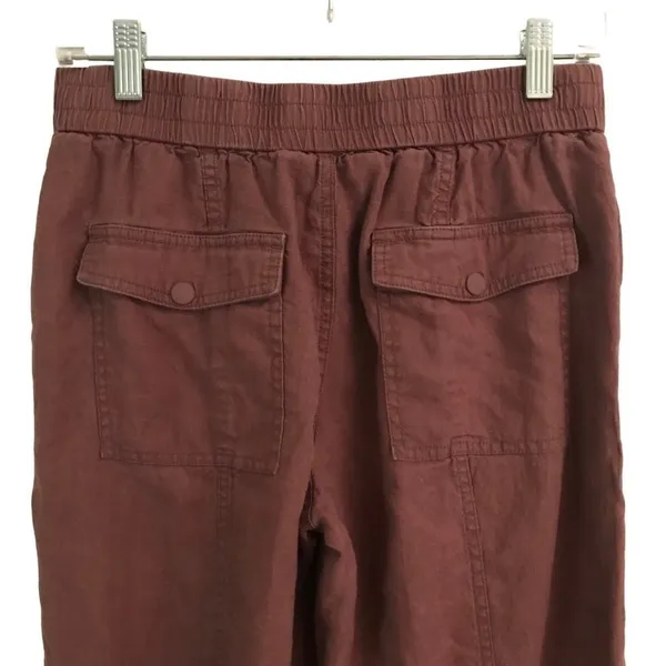 ‎Athleta Cabo Retreat linen cropped wide leg pants 4P - Image 6