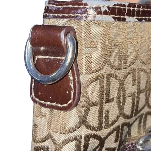 Giani Bernini Monogram Signature Shoulder Bag Y2K Retro Classy Tote - Image 8