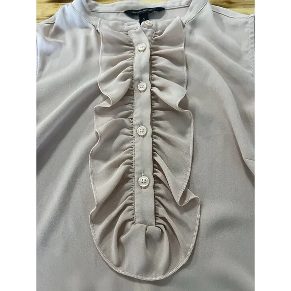 Banana Republic‎ Blouse Sleeveless Blouse Ruffle Size Small Office Career Formal - Image 3