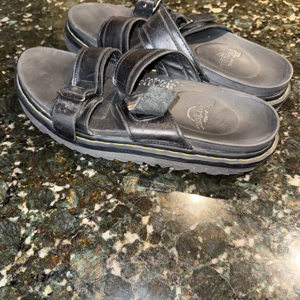 Dr Martens Myles Platform Slide‎ Sandals Black Athena Leather Women US Size 10 R - Image 6