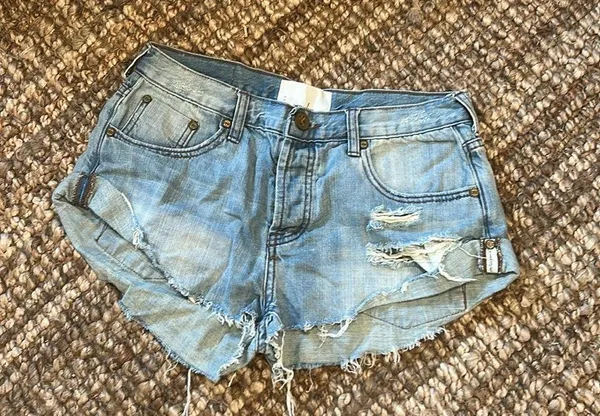 One Teaspoon Blue Denim Shorts Size 26 - Image 3