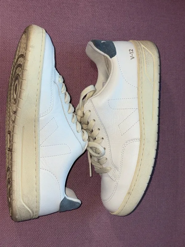 Veja V-12 Sneakers in Extra White & White California 38 7 Womens Athletic Shoes - Image 7