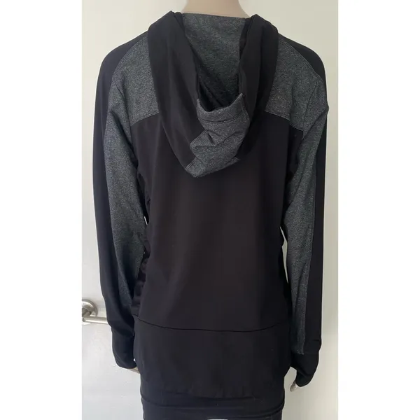 Xersion Black & Grey Colorblock Athletic Zip Up  - Image 5