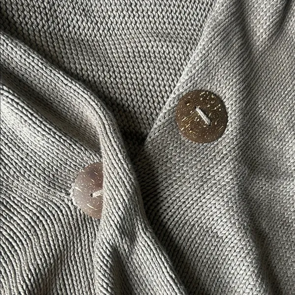 Overland Knit 100% Cotton Button Shall One Size Brown - Image 6
