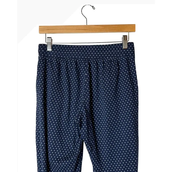 Gap Love by Gap Pajama Pants Women Small Navy Blue Polka Dot Loungewear Joggers - Image 8