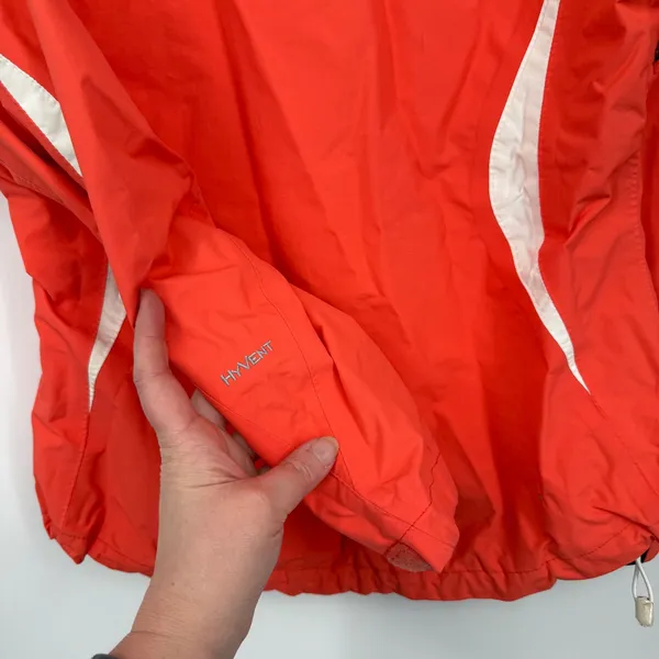 The‎ North Face HyVent Ski Jacket Womens Small Red White Waterproof Hooded Shell - Image 5