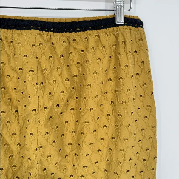 Anthropologie Eyelet‎ Crop Jogger Drawstring Waist Pants Size M - Image 6
