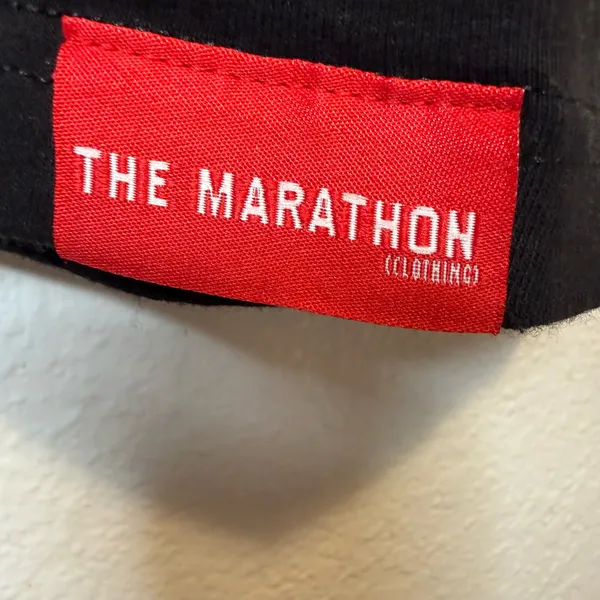 The Marathon Clothing 100% Cotton Black T-shirt With Pattern Pocket Size Large - Image 4