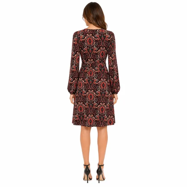 ANTHROPOLOGIE MAEVE Floral Paisley Wrap Front Dress With Belt Sz XS - Image 2