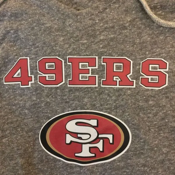 Women’s San Francisco 49ers pullover lightweight medium Gray - Image 2