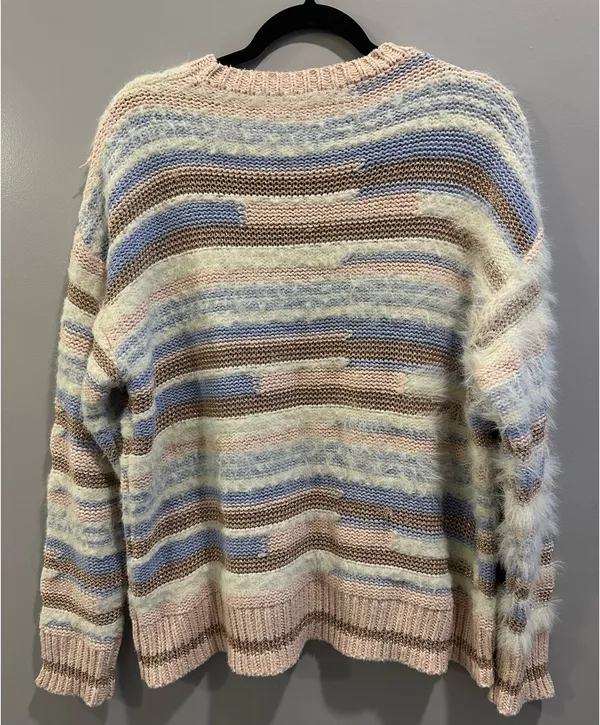 Altar'd State Textured Striped Colorful Sweater - Image 2