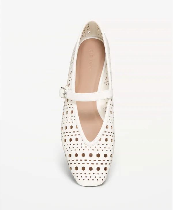 Old Navy Perforated Mary Jane Ballet Flats for Women - Image 2